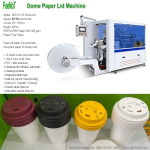 Paper cup dome lid machine 90mm new tech hot