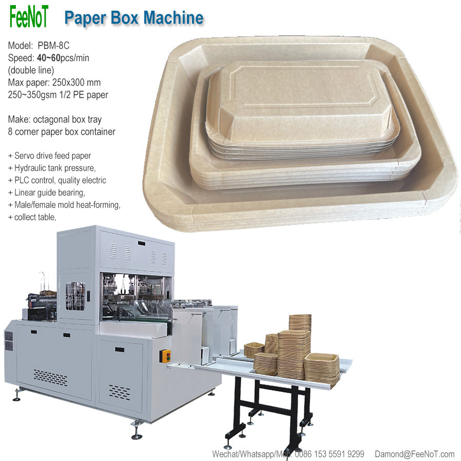 Food 8 corner paper box forming machine new tech