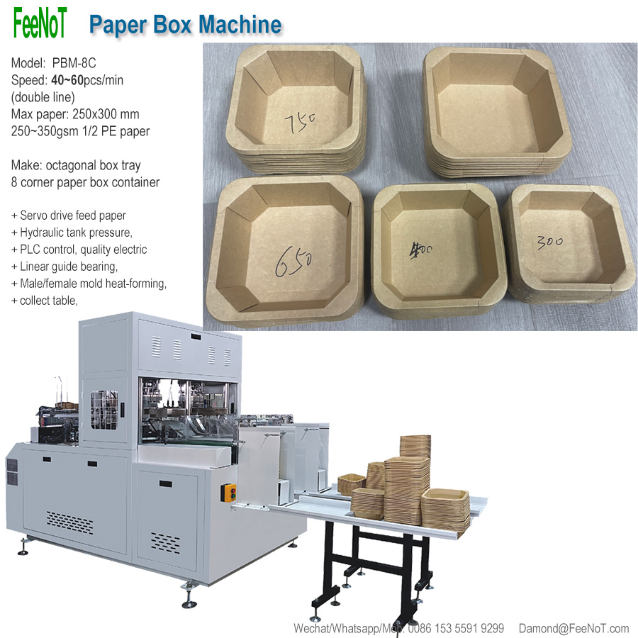 Octagonal paper box machine 8c new tech hot sale