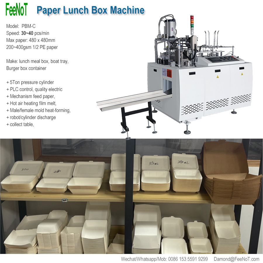 PE paper burger box forming machine new tech