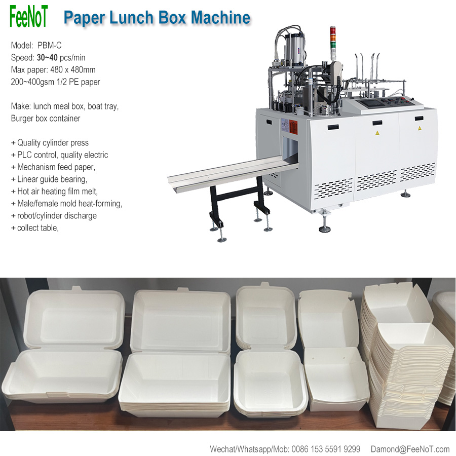 Food burger meal lunch box forming machine new tech