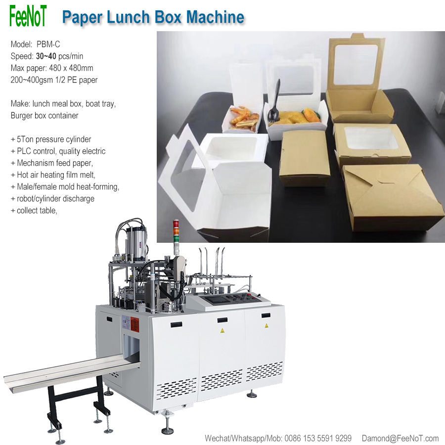 Paper lunch box forming machine new tech hot sale