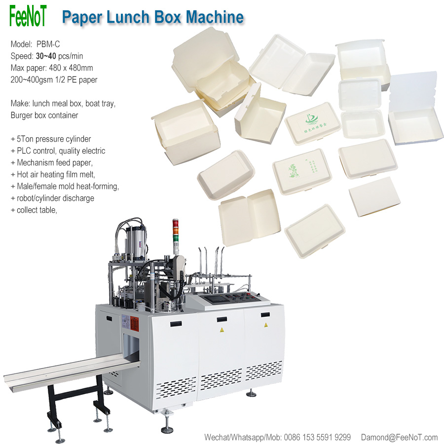 PE coated paper meal box making machine new tech