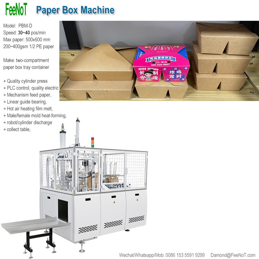 two compartment paper container forming machine new tech