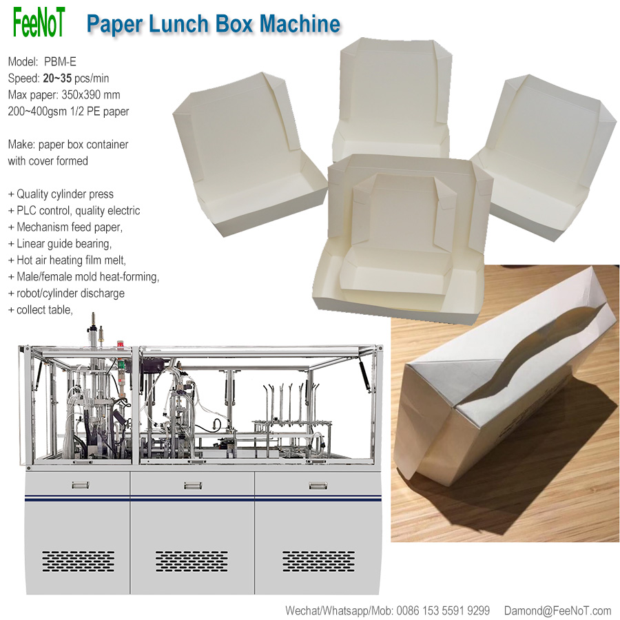 Cover formed paper lunch box machine new tech hot