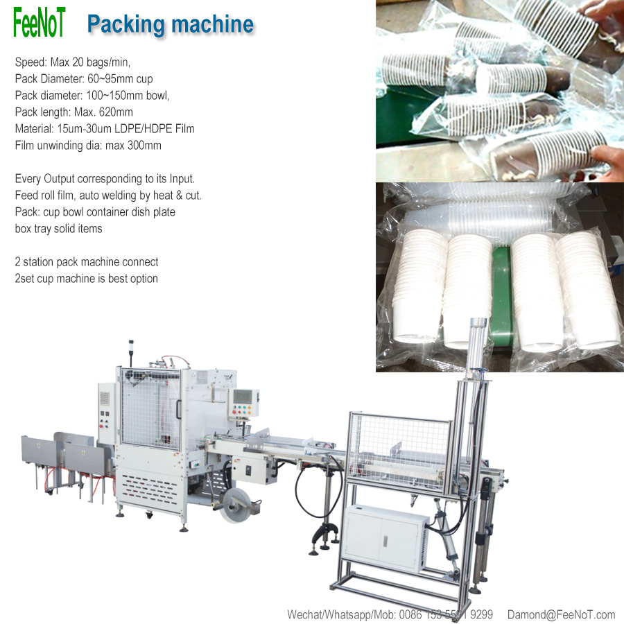 Paper bowl packing machine 750 new tech hot sale
