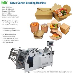 Take away box foodpail erecting machine new tech